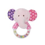 Lorelli Toys Plüss Csörgő Karika - Pink Elefánt