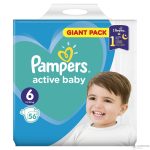 Pampers Active Baby 6 Giant Pack Pelenka 13-18Kg 56Db